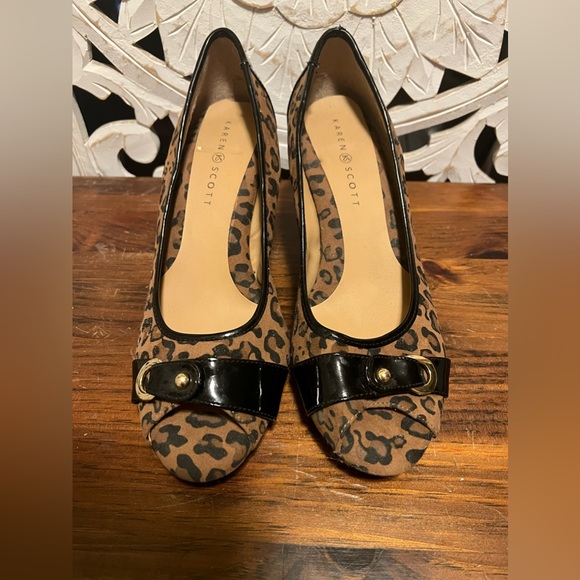 Karen Scott Shoes Karen Scott Leopard Heels Poshmark